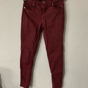 Maroon Skinny Jeans